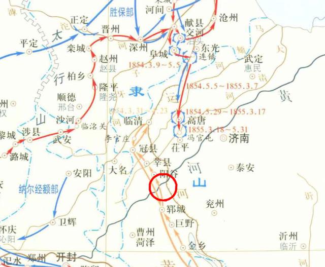 山东河南交界处，明清对峙地图（是怎样从小县变为大县的）