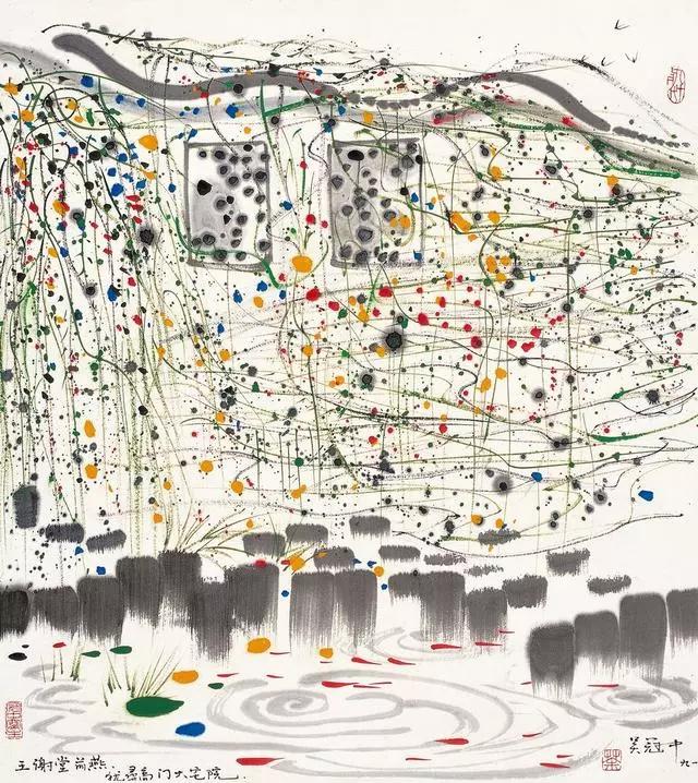 吴冠中江南水乡水墨画，江南水乡吴冠中水墨画（吴冠中笔下的别样江南）