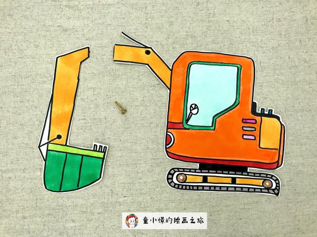 怎么画挖掘机，马克笔课程挖掘机