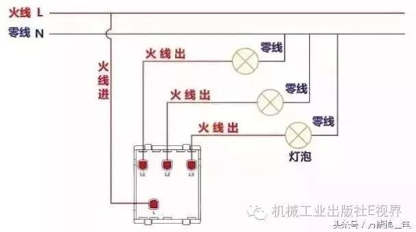 电灯开关怎么接线图解，开关的接线方法及图解大全（单控、双控、三控、四控）