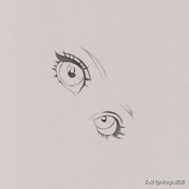 动漫人物手绘教程画真实眼睛，教你女生眼睛画法步骤