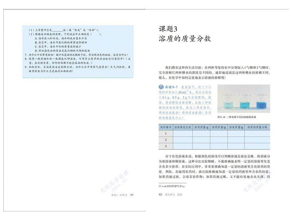 九年级化学下册电子书，九年级化学下册课本人教版电子版（人教版初中九年级下册）