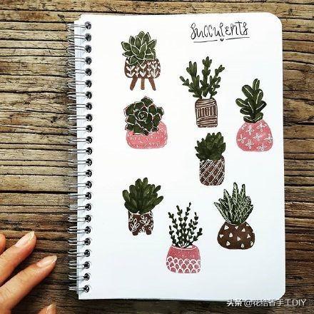 如何画最简单的手帐，00多种手帐简笔画