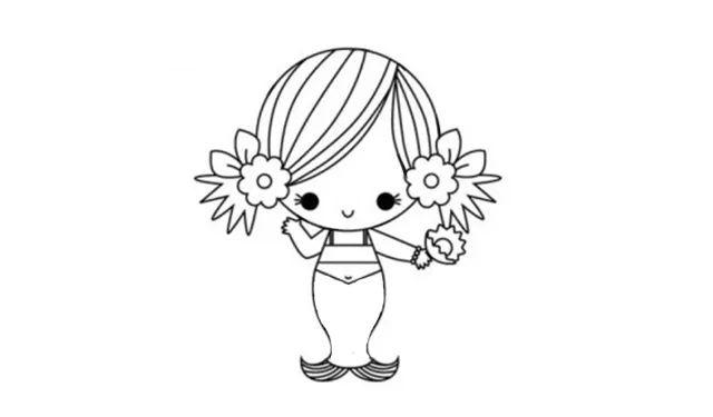 小美人鱼怎么画，美人鱼简笔画教程简单好看（简简单单，教你画一个美人鱼）