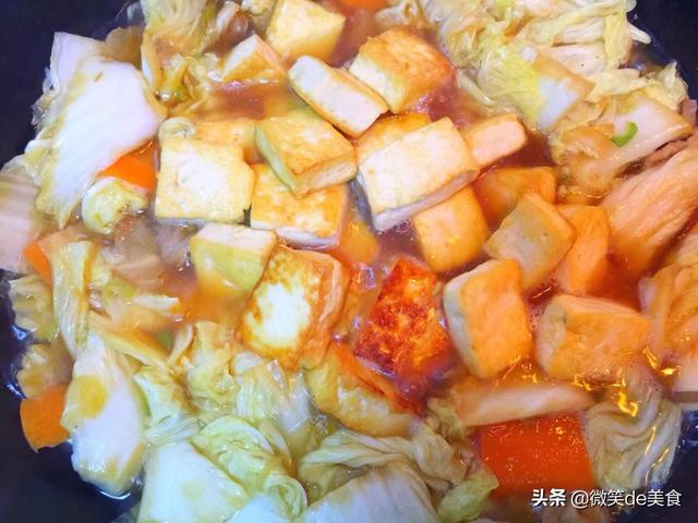 东北干白菜炖豆腐的做法，记得多放这2样，比放肉还美味