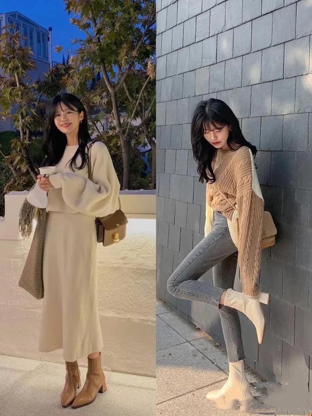 套头长款毛衣怎么搭配才好看，基础款毛衣也吸睛