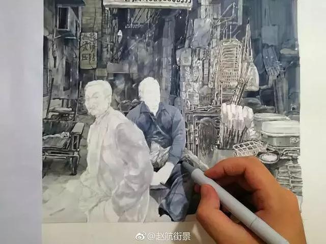 马克笔画画大师作品，他用马克笔画出了不一样的重庆