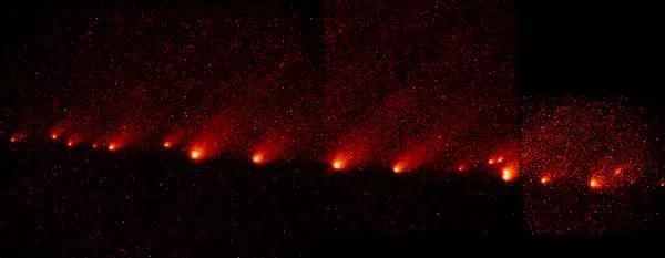 木星上被彗星撞击过的痕迹，彗星与木星相撞