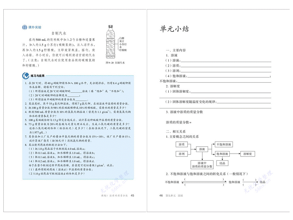 九年级化学下册电子书，九年级化学下册课本人教版电子版（人教版初中九年级下册）