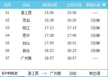 湛江到深圳高铁，湛江高铁车站