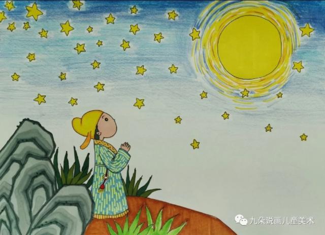 稚子弄冰诗配画，古诗配画简单1分钟搞定（打油诗配画，太有趣啦）