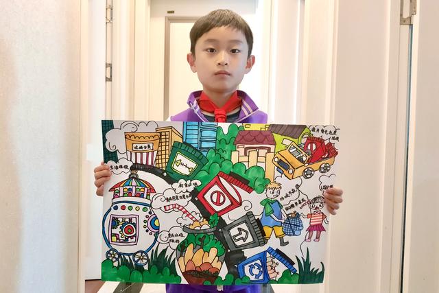 二年级垃圾分类绘画作品，沈阳小学生垃圾分类绘画作品展示
