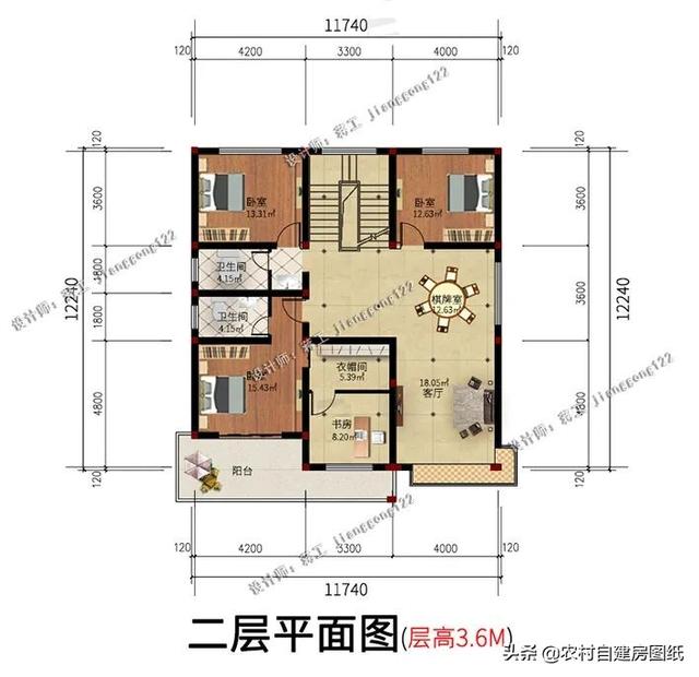 现代风二层小别墅新款农村，5款二层农村别墅