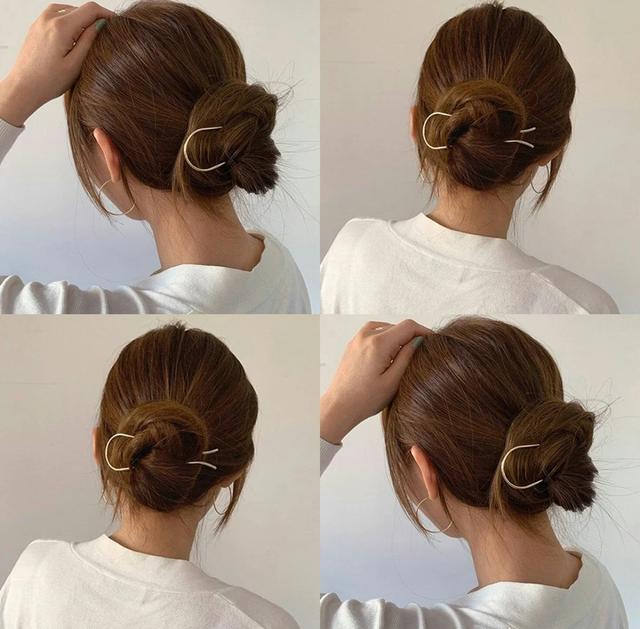 鲨鱼夹已经烂大街，鲨鱼发夹的正确夹法中长发慵懒