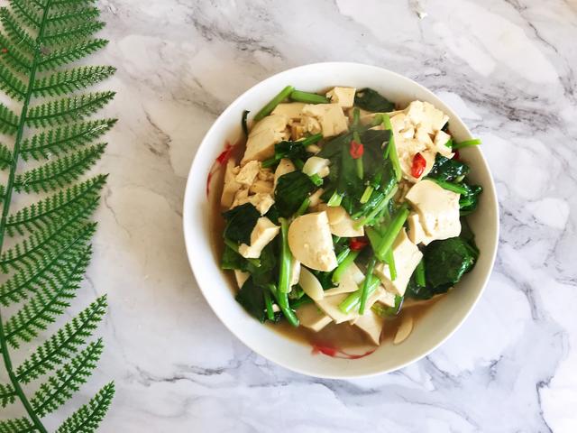 菠菜的17种家常做法，1块5的豆腐4毛的菠菜