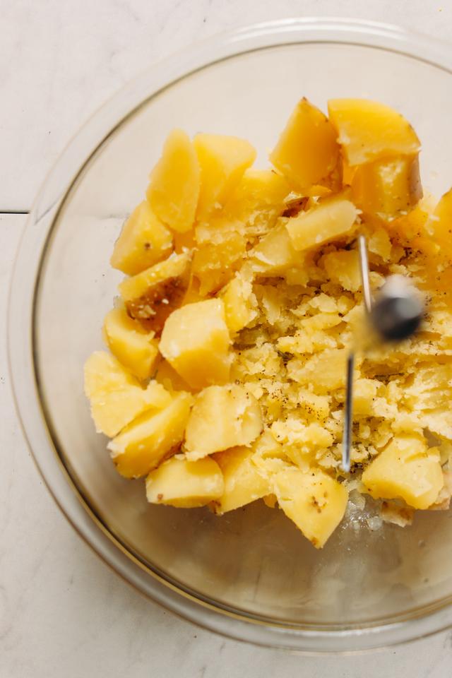 小扁豆蘑菇炖土豆泥，扁豆炖土豆家常做法