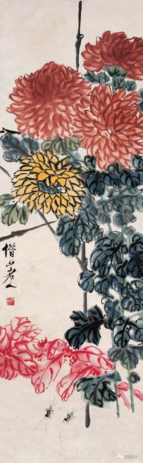 齐白石琉璃画梅兰竹菊，东篱佳色齐白石