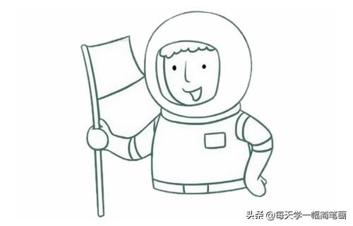 飞行员的画法简笔画，10种职业人物简笔画