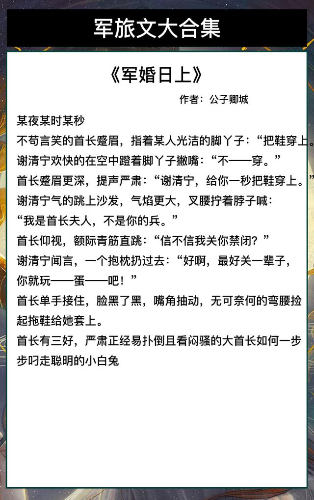 最新军旅警察甜文小说，3本高干军旅文：男主痞帅军人