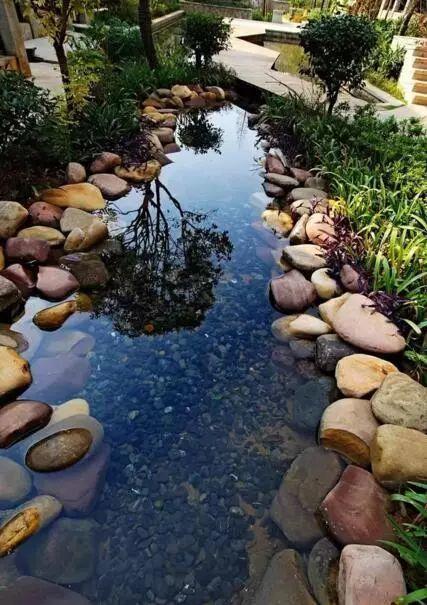 庭院水景观怎么设计，庭院中式元素—叠水