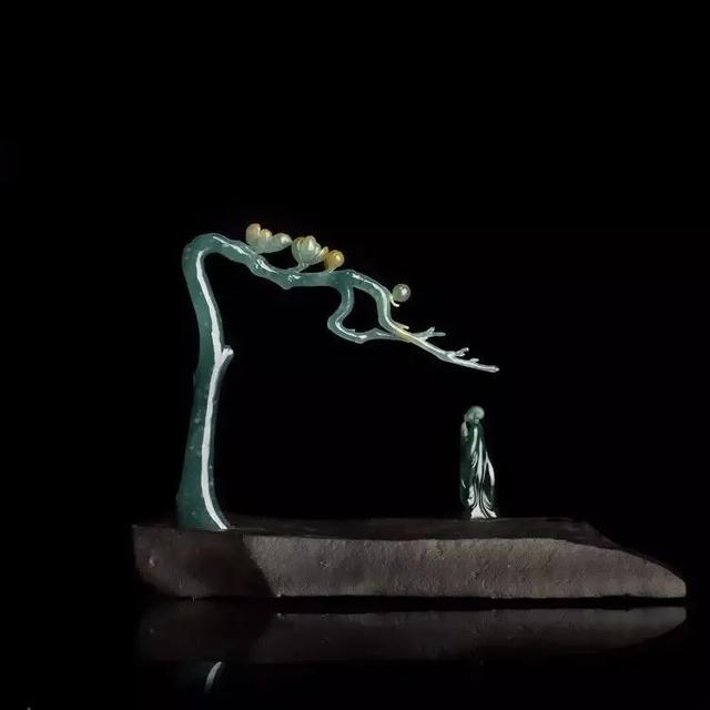 当水墨邂逅玉雕美出了一种境界，禅意玉雕美得令人窒息