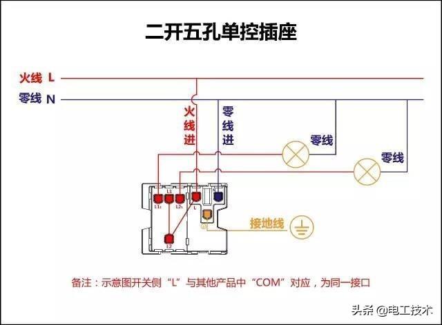 三开单控开关怎么接线，三开单控开关接线图详解