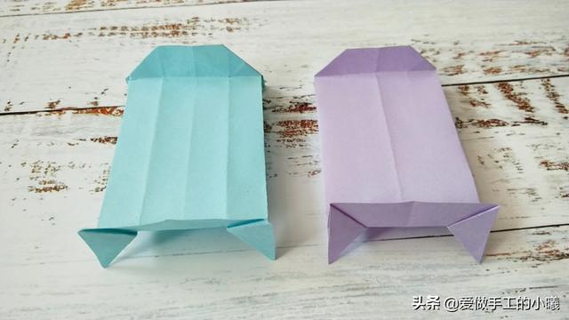 手工折纸小床教程，简单小床折纸教程