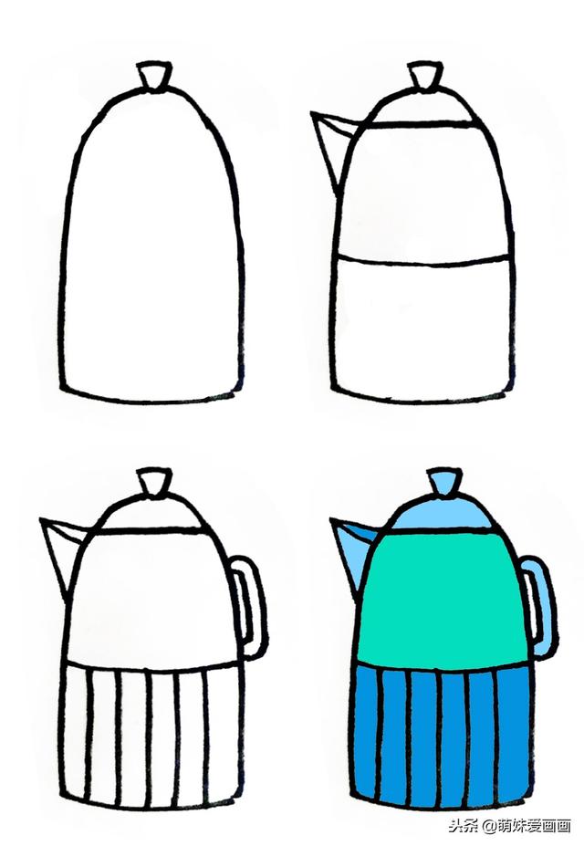 儿童简笔画餐具怎么画，几笔画出厨具简笔画全集