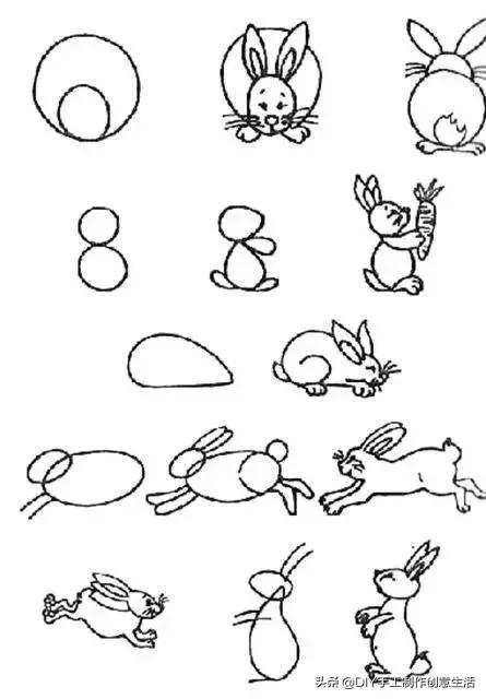 数字动物简笔画，数字小动物简笔画简单又漂亮（用数字1到6画各种小动物）
