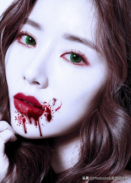 万圣节高级妆容教程，PS万圣节妆容