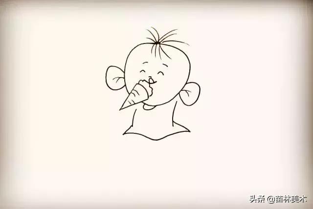 简笔画入门10张，一组零基础学员荷花简笔画作品