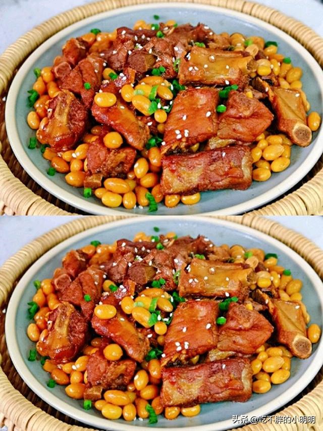 黄豆烧排骨简单做法，这样做的黄豆烧排骨香而不腻