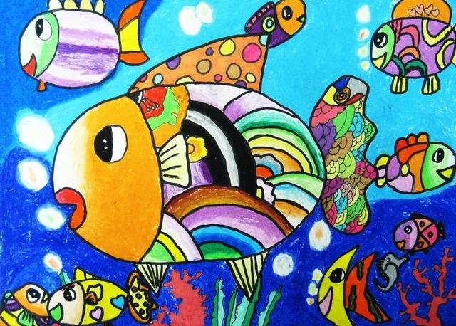 以夏天为主题的儿童画，儿童节童画欣赏