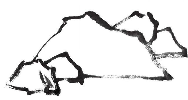  国画山石画法教程，山石基本画法和山石的皴法