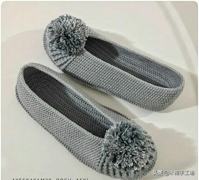 钩鞋子教程从头到尾纯色，像我这样手工钩编一双
