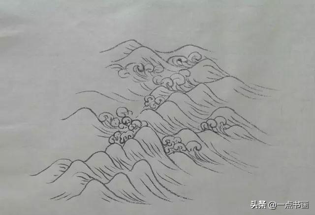 山水画教程画法步骤，山水画入门水的五种画法