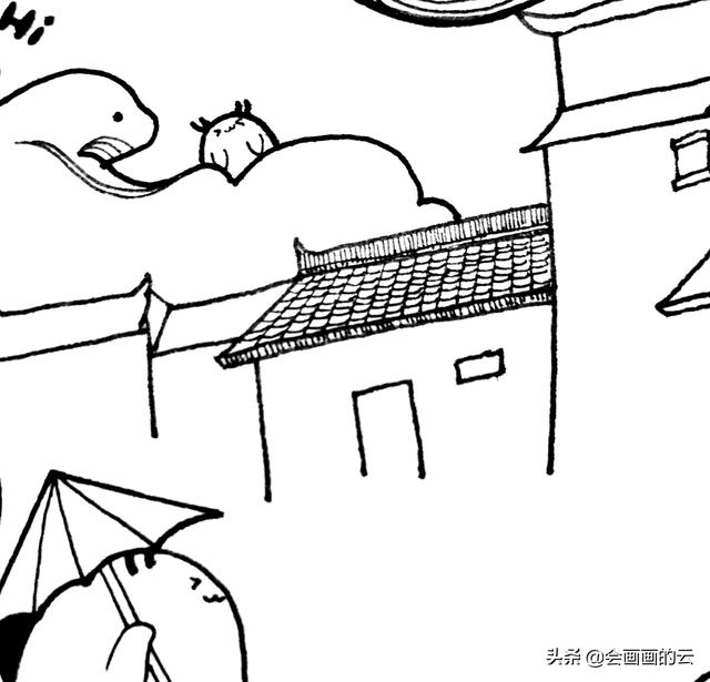 小溪上的桥如何画简笔画，简笔画过程图遇见一座城