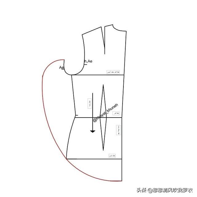 金丝绒宽松上衣裁剪图，洋气的打底衫裁剪图半圆领高领优雅漂亮的针织衫常用领型丝绒上衣