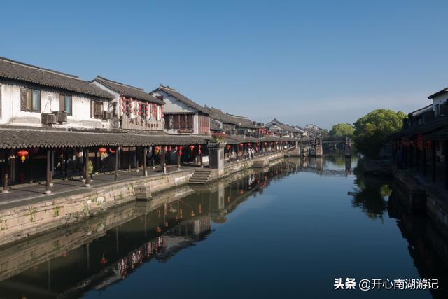 浙江省嘉兴西塘古镇风景区，江南美丽水乡掠影