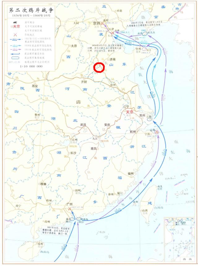 山东河南交界处，明清对峙地图（是怎样从小县变为大县的）