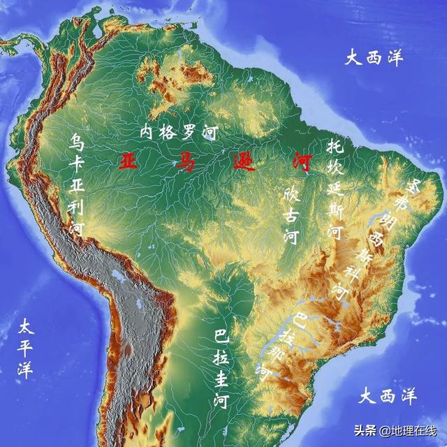 地图最大的河流，地形图看世界流域面积最大十条河流
