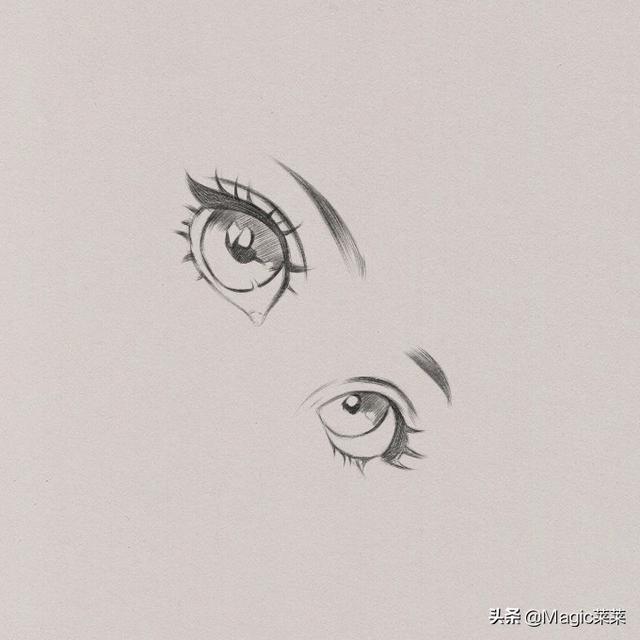 动漫人物手绘教程画真实眼睛，教你女生眼睛画法步骤