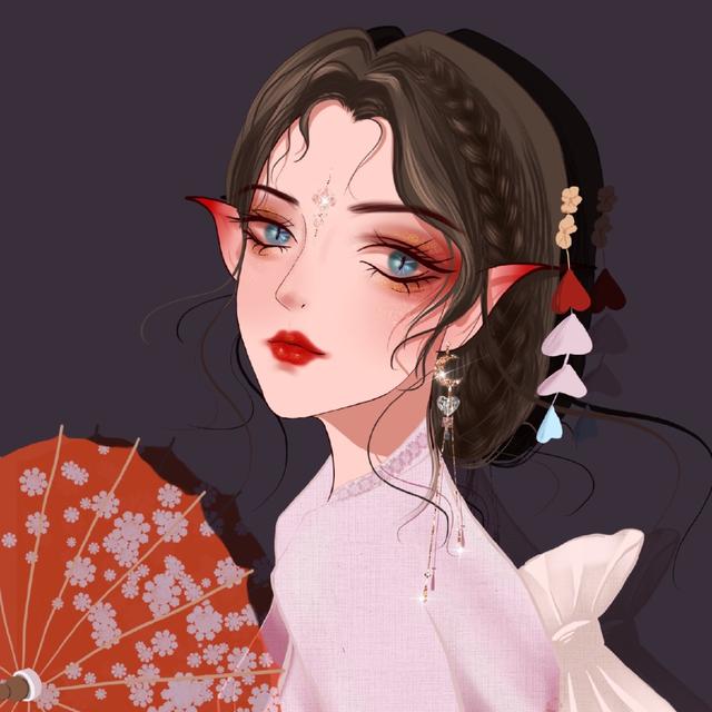 森系女生头像手绘，暗黑系手绘女生头像喜欢这种酷酷的暗黑风格（一看就哇塞的女生头像森系手绘）