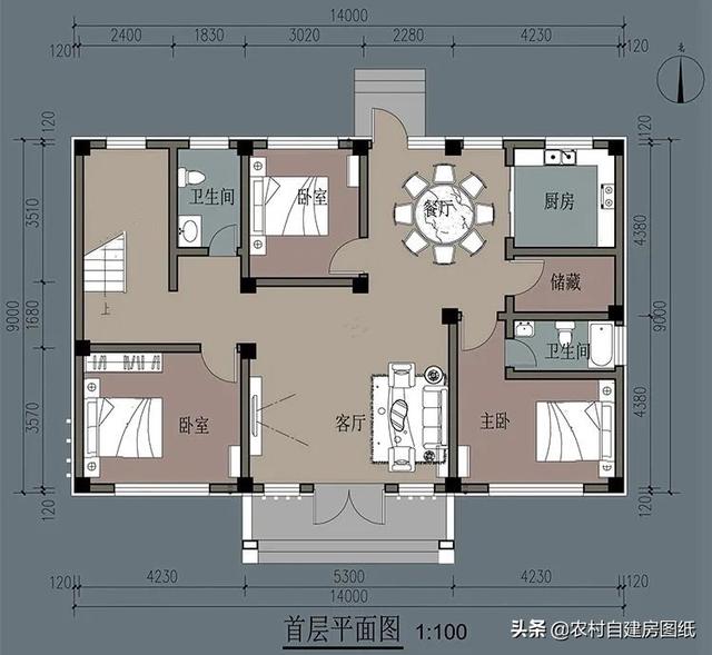 经典别墅设计图纸与效果图大全，拿图纸和建房效果给家人看