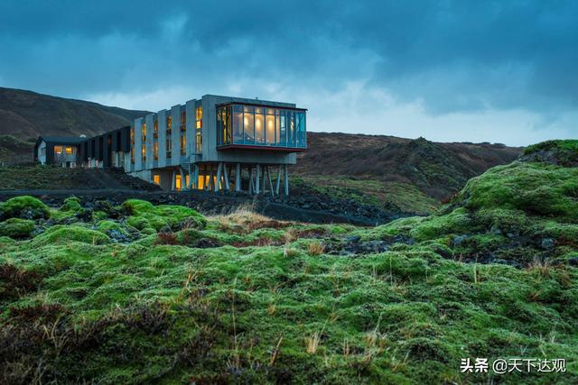 冰岛的地理位置以及邻国，北大西洋中的一个岛国
