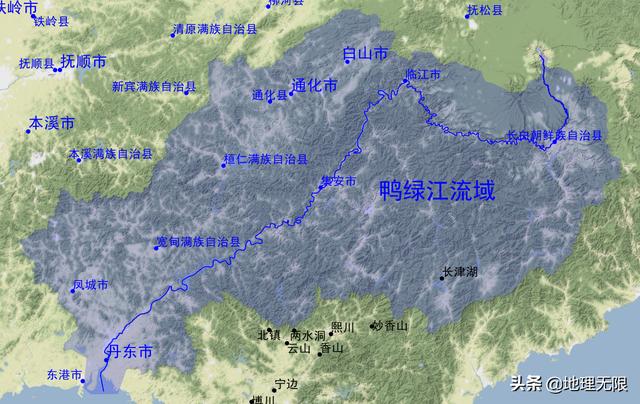 朝鲜半岛及两水洞，朝鲜大榆洞地图全图