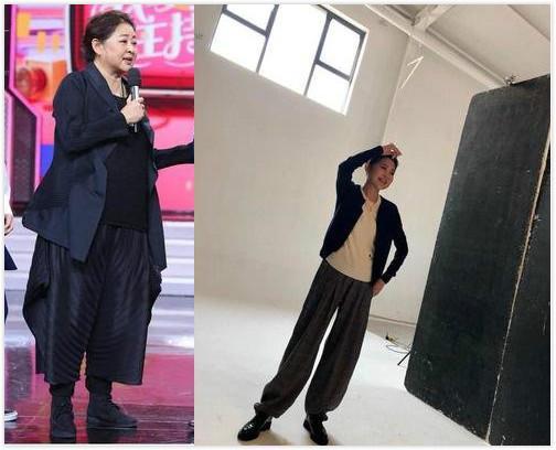 62岁倪萍素颜走机场打扮时髦，走路略显蹒跚不用人扶