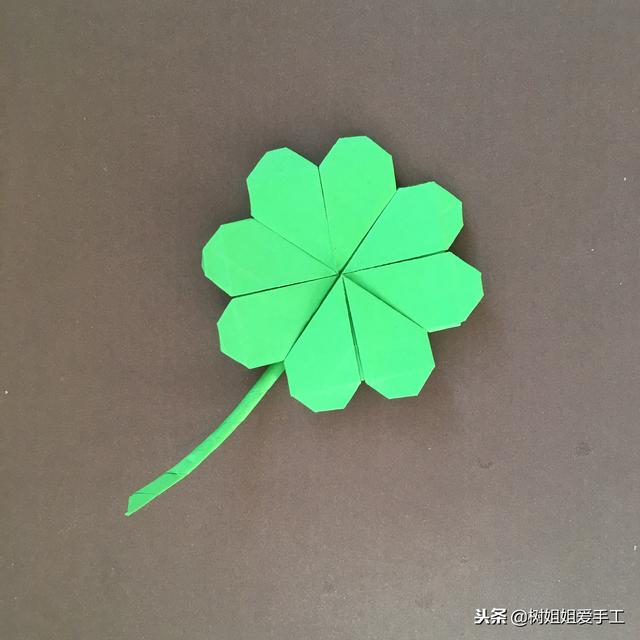 手工折纸四叶草制作大全，组合型幸运四叶草的折法