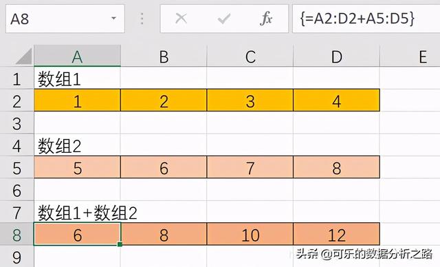 数组编写公式，excel数组公式最入门的教程