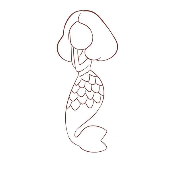 小美人鱼怎么画，美人鱼简笔画教程简单好看（简简单单，教你画一个美人鱼）